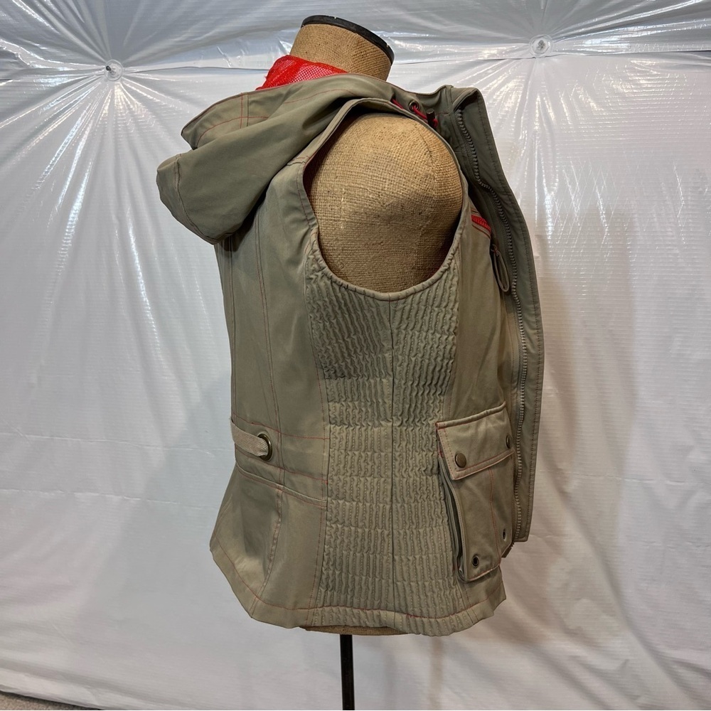 Goode Rider Equestrian Vest Women Size Small Hooded Full Zip Style# 16033 Beige, - Picture 6 of 16